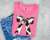 Cow Print Bow T-Shirt