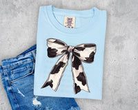 Cow Print Bow T-Shirt