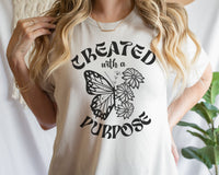 Created with a Purpose Butterfly T-Shirt and Sweatshirt