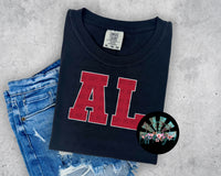 Faux Glitter AL Roll Tide School Names PNG Digital Design