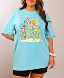 Dalmatian Bow with Stacked Snowmen T-Shirt and Sweatshirt