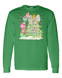 Dalmatian Bow with Stacked Snowmen T-Shirt and Sweatshirt