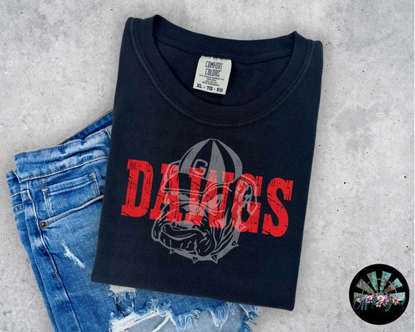 Distressed GA Dawgs PNG Digital Design