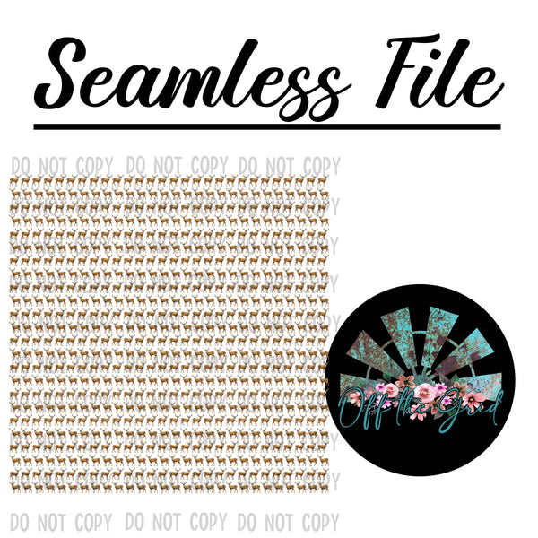 Deer Seamless File PNG Digital Design