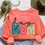 Faux Embroidery Dog Mom TShirt