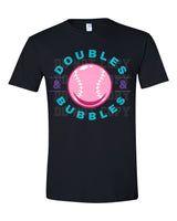 Doubles and Bubbles Baseball T-Shirt and Sweatshirt