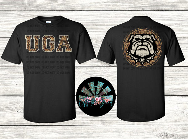 Drake Camo GA Bulldogs F&B PNG Digital Download