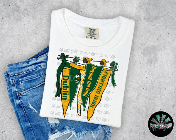 Dublin Fighting Irish Pennant T-Shirt or Sweatshirt