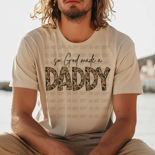 Duck Camo So God made a Daddy Short Sleeve T-Shirt