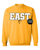 EAST (White Letters with Black Outline) T-Shirt and Sweatshirt