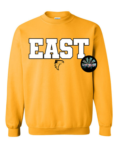 EAST (White Letters with Black Outline) T-Shirt and Sweatshirt