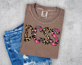 Leopard and Hot Pink Brushstroke DCSS T-Shirt and Sweatshirt