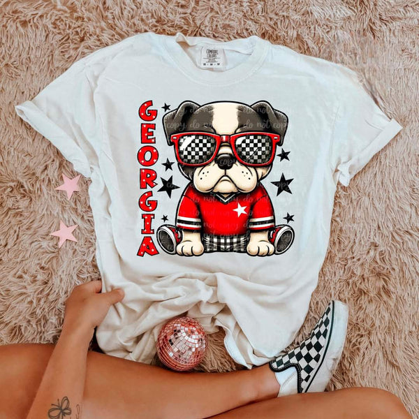 KIDS Checkered Georgia Dawgs Short Sleeve T-Shirt