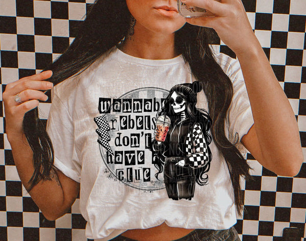 Rebel Gray Checkered Short Sleeve T-Shirt