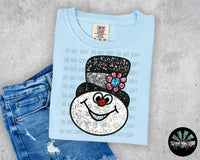 Faux Sequin Frosty T-Shirt and Sweatshirt