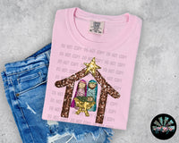 Faux Sequin Nativity T-Shirt and Sweatshirt