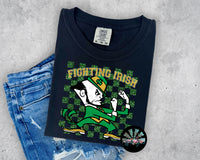 Faux Glitter Fighting Irish Short Sleeve T-Shirt OTG Exclusive