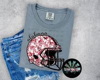 AL Floral Football Helmet PNG Digital Design