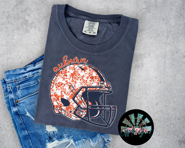 AU Floral Football Helmet #1 PNG Digital Design