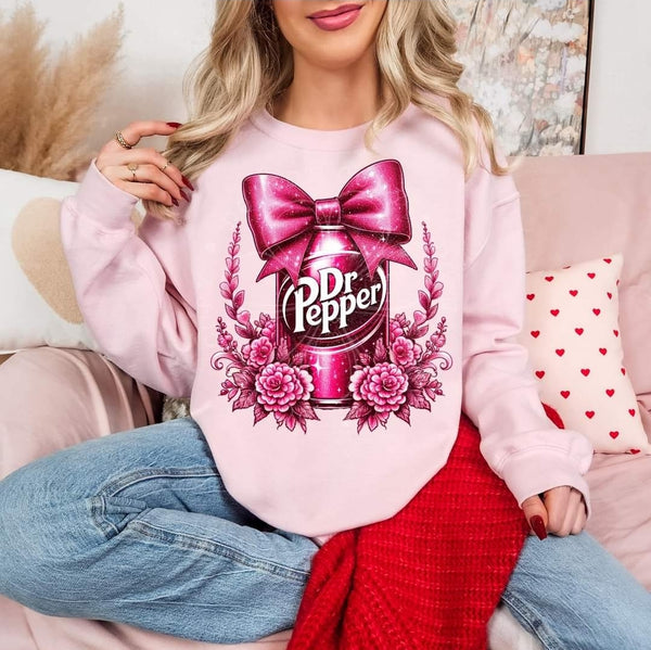 Floral Bow Dr. Pepper T-Shirt and Sweatshirt