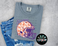 Clemson Floral Football Helmet #2 PNG Digital Design