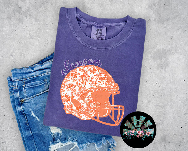 Clemson Floral Football Helmet #3 PNG Digital Design