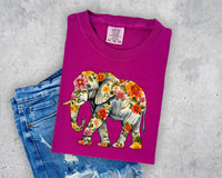 Floral Elephant T-Shirt