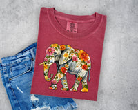 Floral Elephant T-Shirt