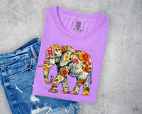 Floral Elephant T-Shirt