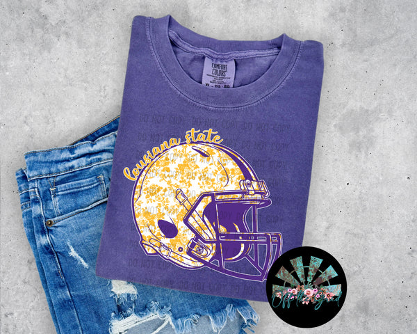 LSU Floral Football Helmet #1 PNG Digital Design
