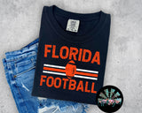 Striped FL Football PNG Digital Design (TWO DIGITALS)