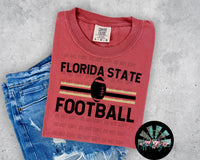 Striped FSU Football PNG Digital Design (TWO DIGITALS)