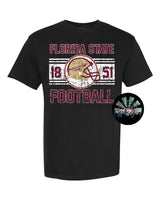 Distressed FSU Football with Helmet PNG Digital Design