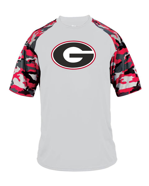 KIDS GA G on Red Camo and White Drifit T-Shirt **Size Up One**