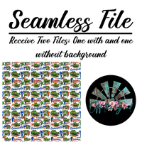 FL Gator Seamless File PNG Digital Design
