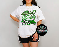 Gators Cheer Collage Green and Black PNG Digital Design
