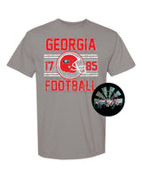 GA Football Helmet Distressed T-Shirt and Sweatshirt