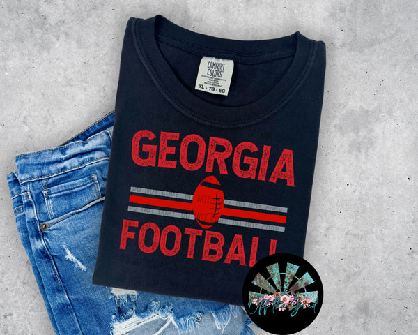 Striped GA Football PNG Digital Design (TWO DIGITALS)
