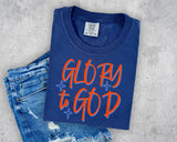 Glory to God (Red Blue) T-Shirt and Sweatshirt