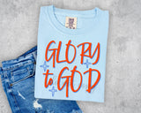 Glory to God (Red Blue) T-Shirt and Sweatshirt