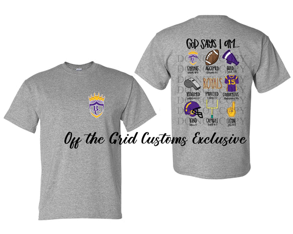 KIDS God Says I am ... Bleckley County Royals T-Shirt