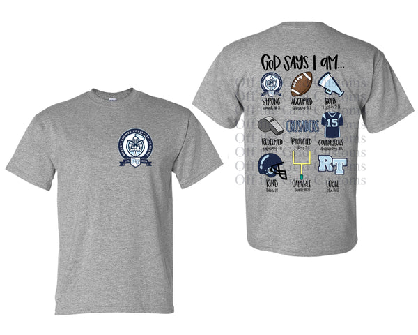 KIDS God Says I am ... Robert Toombs Christian Academy T-Shirt