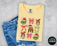 Green Man, Cindy Lou and Max Bow Collage T-Shirt and Sweatshirt