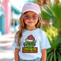 KIDS Customized Glitter Green Man T-Shirt