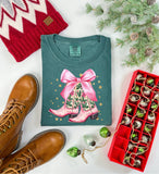 Western Christmas Boots T-Shirt and Sweatshirt