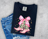 Western Christmas Boots T-Shirt and Sweatshirt