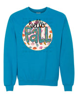 Hello Fall Circle with Pumpkins T-Shirt and Sweatshirt