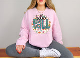 Hello Fall Circle with Pumpkins T-Shirt and Sweatshirt