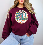 Hello Fall Circle with Pumpkins T-Shirt and Sweatshirt
