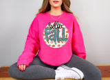 Hello Fall Circle with Pumpkins T-Shirt and Sweatshirt
